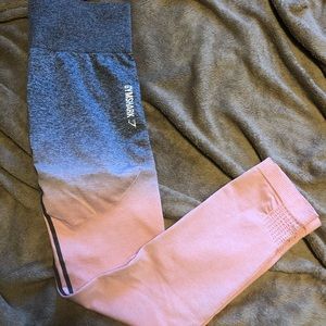 Gymshark ombré leggings in grey/pink